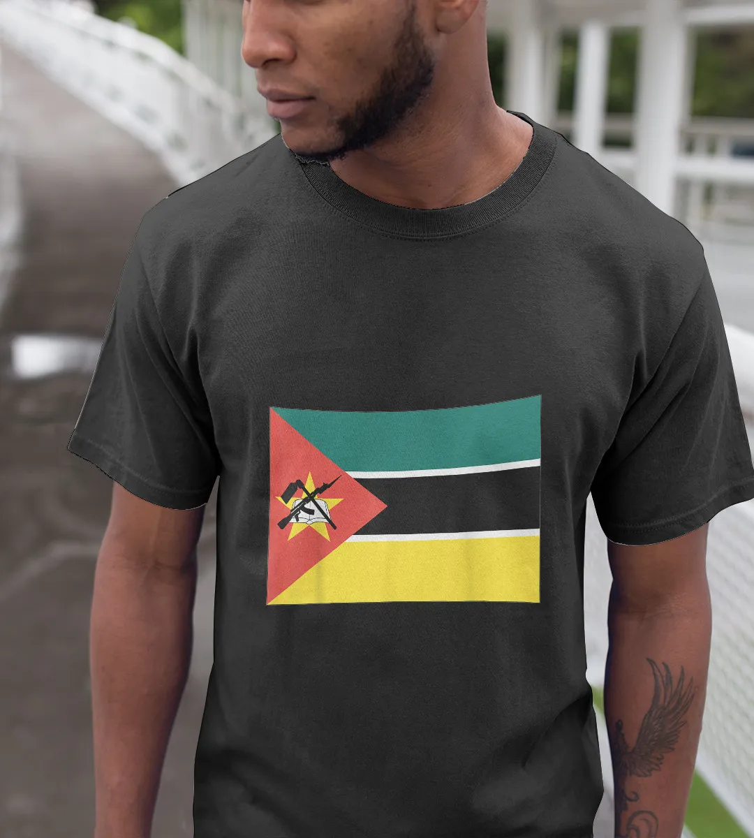 1sttheworld T-Shirt - Flag Of Mozambique T-Shirt Black A35