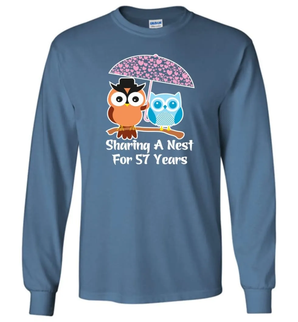 57 Years Wedding Anniversary Gifts Valentine's Day Long Sleeve T-Shirt