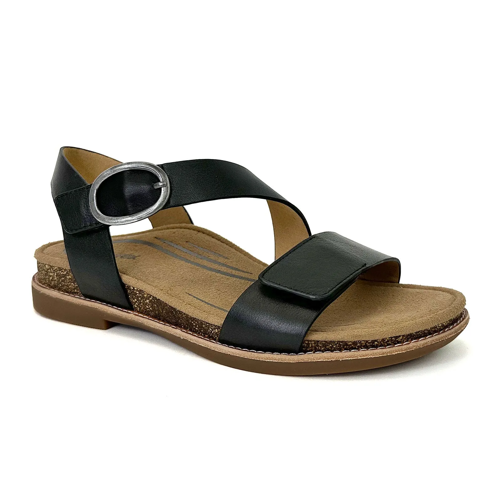 Aetrex Tamara Backstrap Sandal (Women) - Black