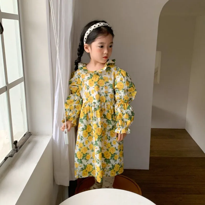 Baby Kid Girls Flower Print Dresses