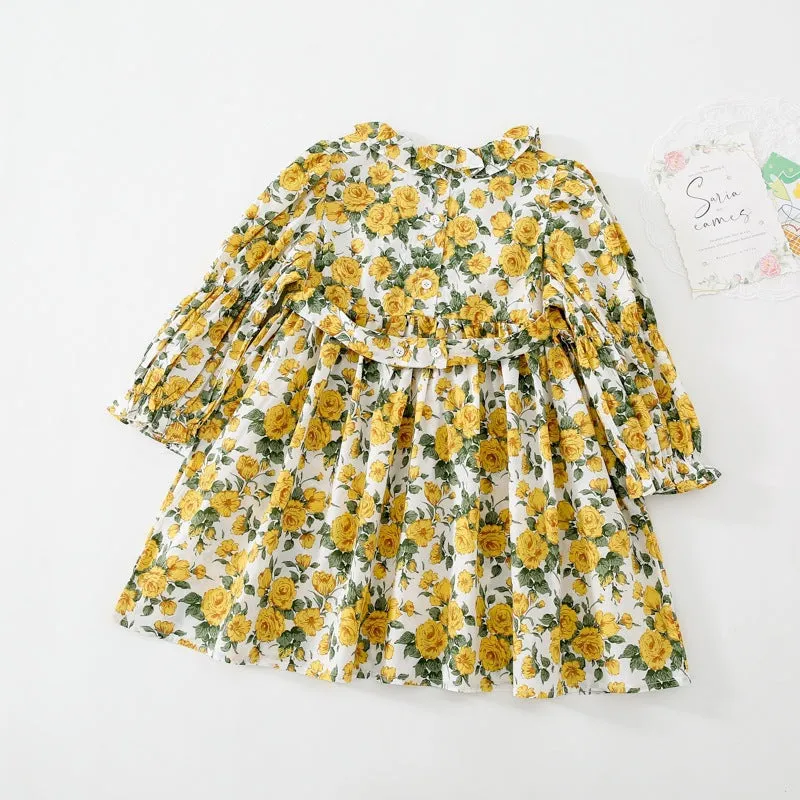 Baby Kid Girls Flower Print Dresses