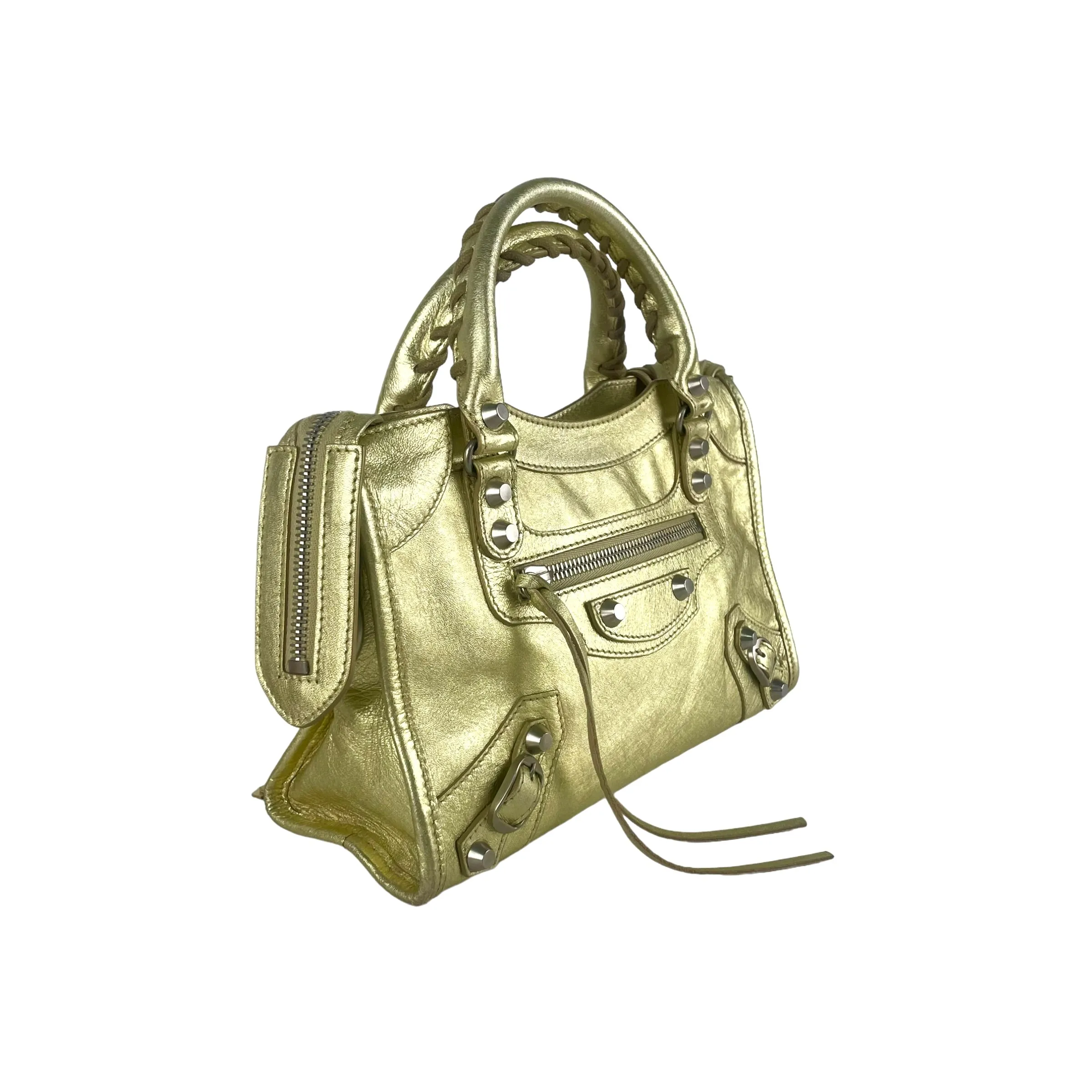 Balenciaga City Mini Gold