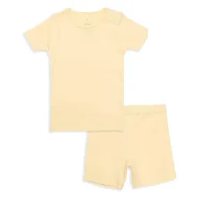 banana pudding organic cotton magnetic kids pajama shortie set