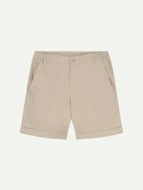 Beige Cotton Seaside Shorts