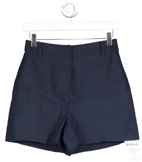 Boden Blue Tailored Linen Shorts UK 6