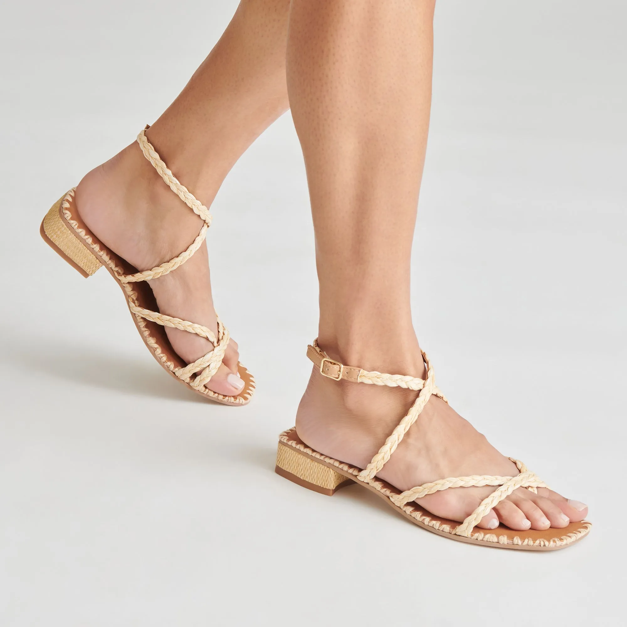 BRINN SANDALS LT NATURAL RAFFIA