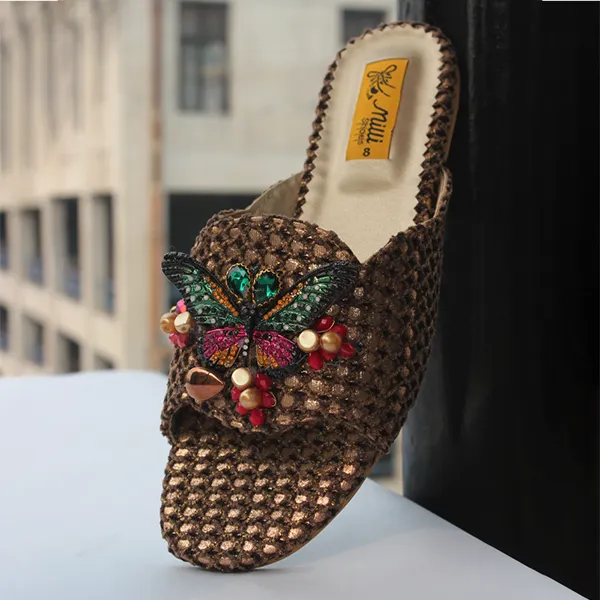 Brown Fancy Slippers for women