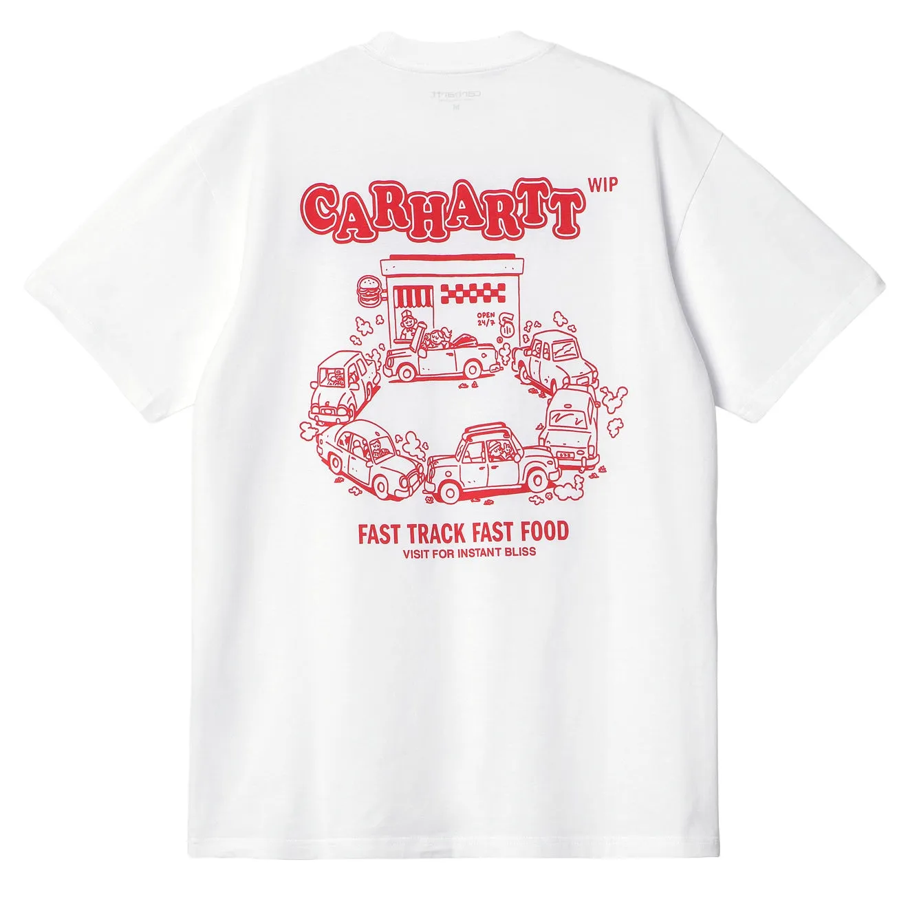 Carhartt WIP S/S Fast Food T-Shirt White / Red