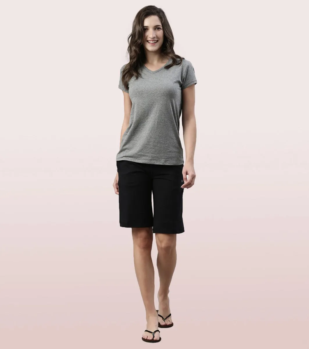 City Shorts | Cotton Knee Length Shorts