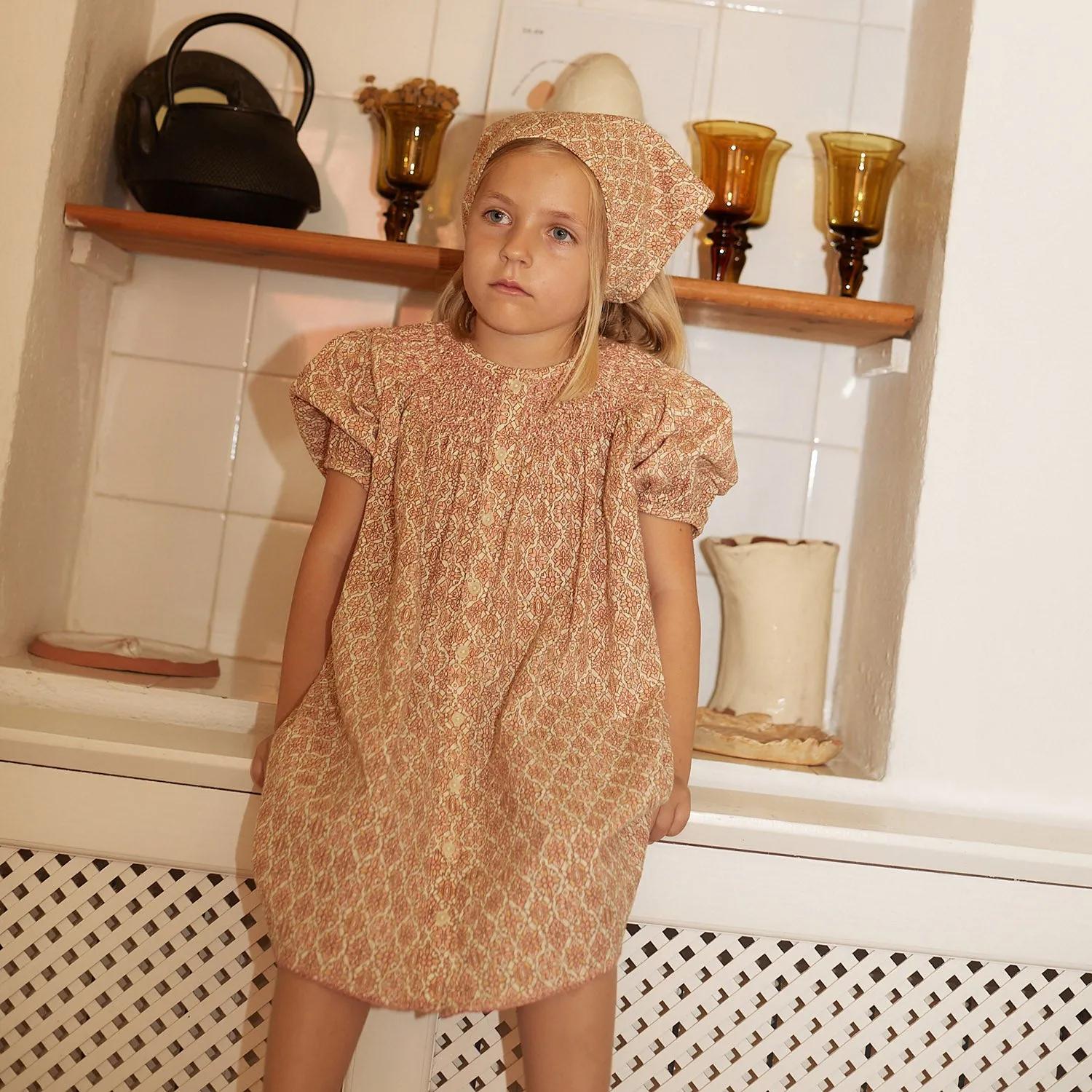 Cotton Carina Smock Dress - Golden Grove