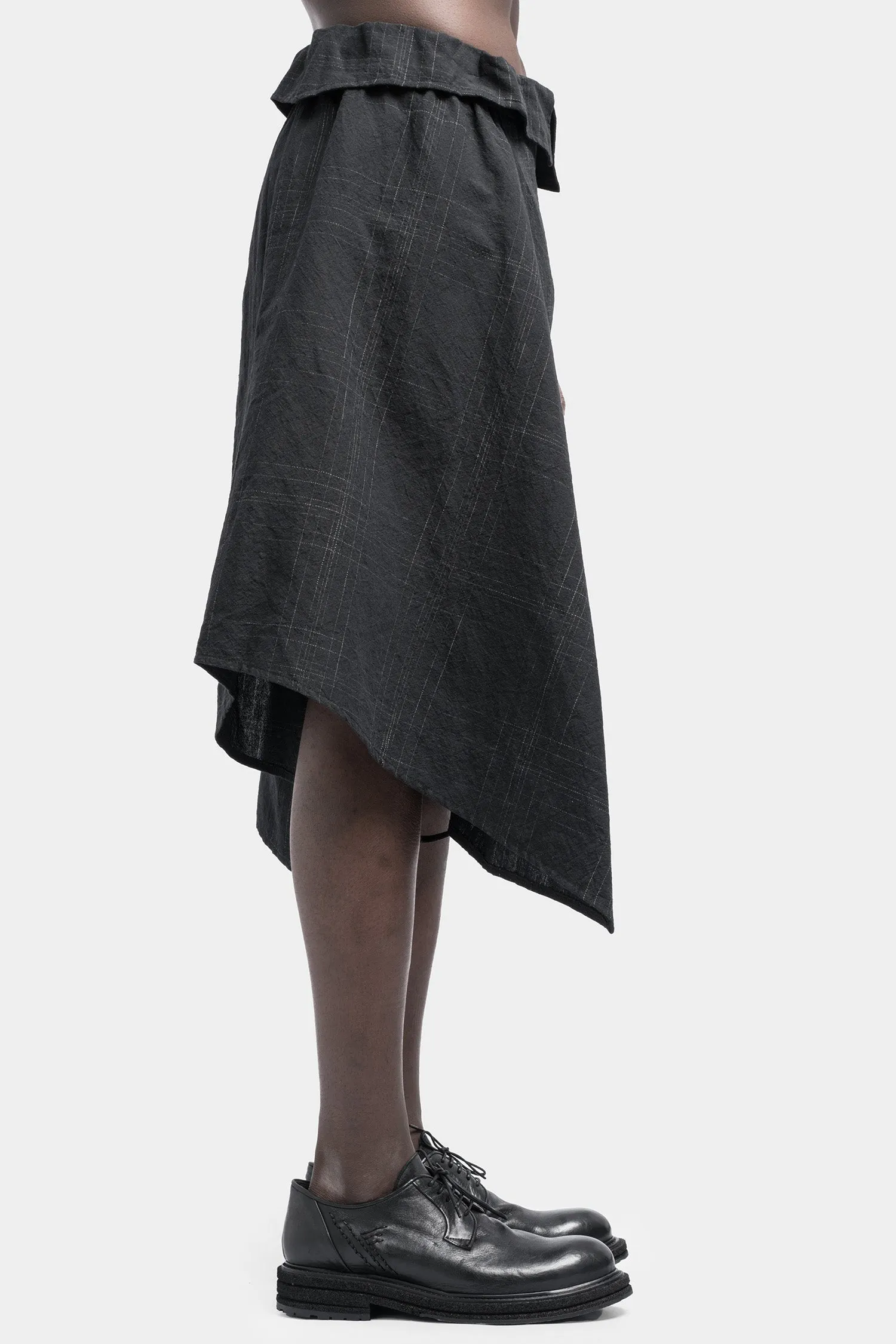 Cotton / linen zip up skirt