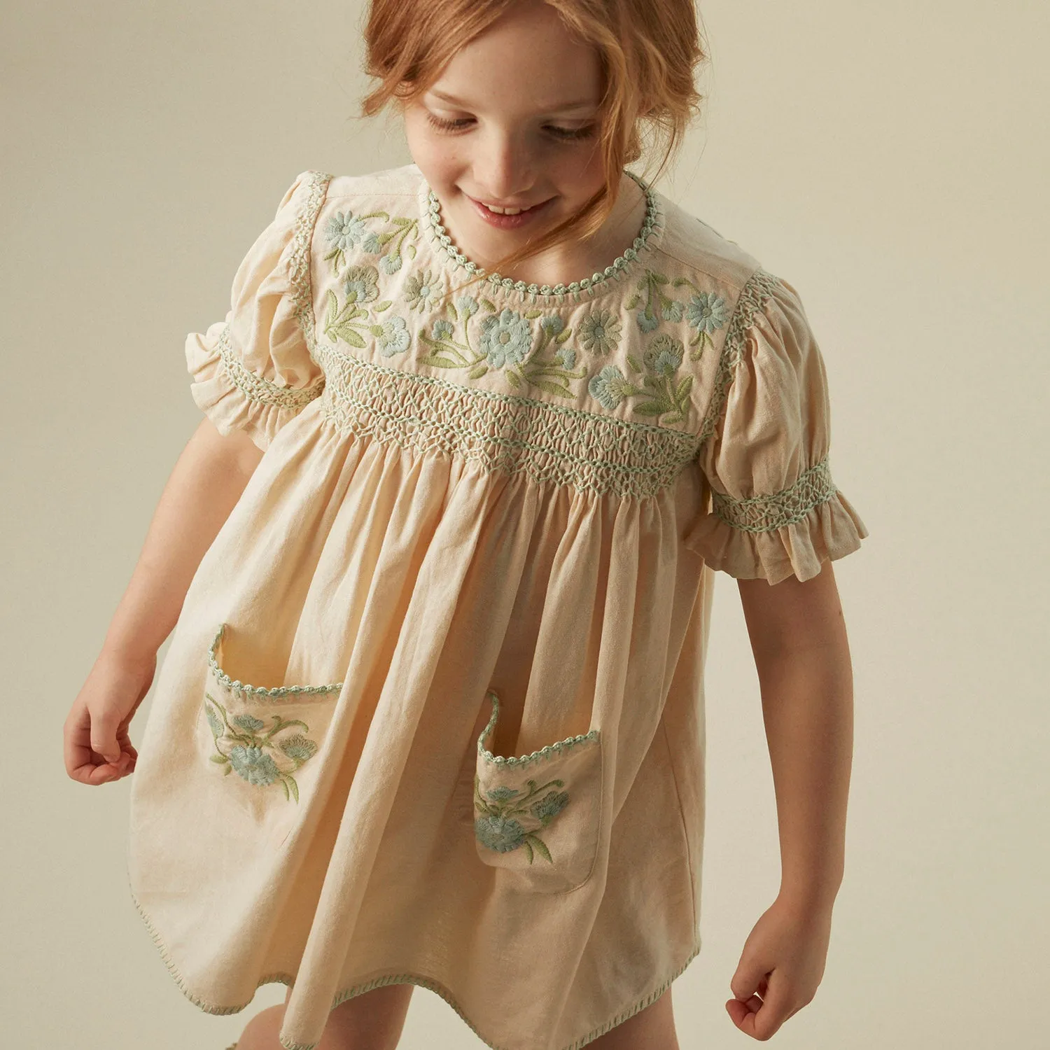 Cotton/Linen Dora Dress - Milk