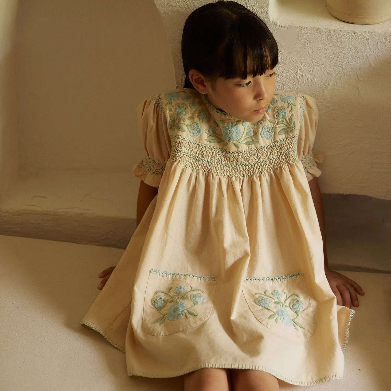 Cotton/Linen Dora Dress - Milk