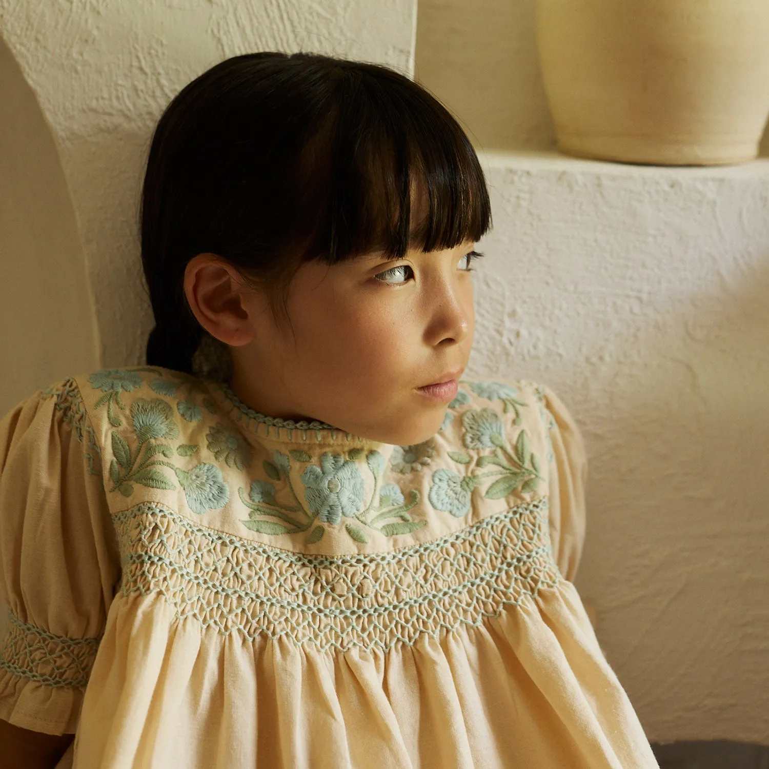 Cotton/Linen Dora Dress - Milk