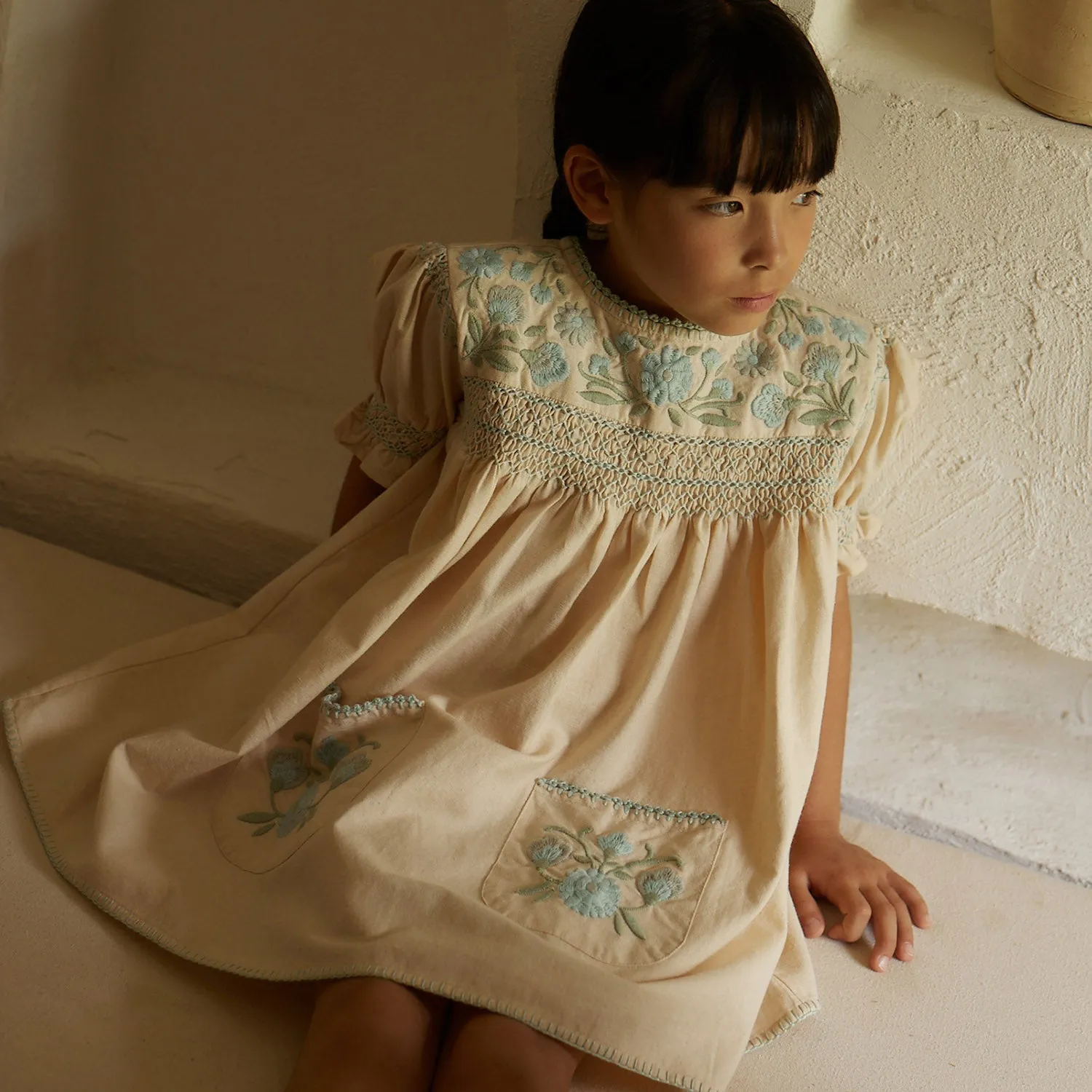 Cotton/Linen Dora Dress - Milk