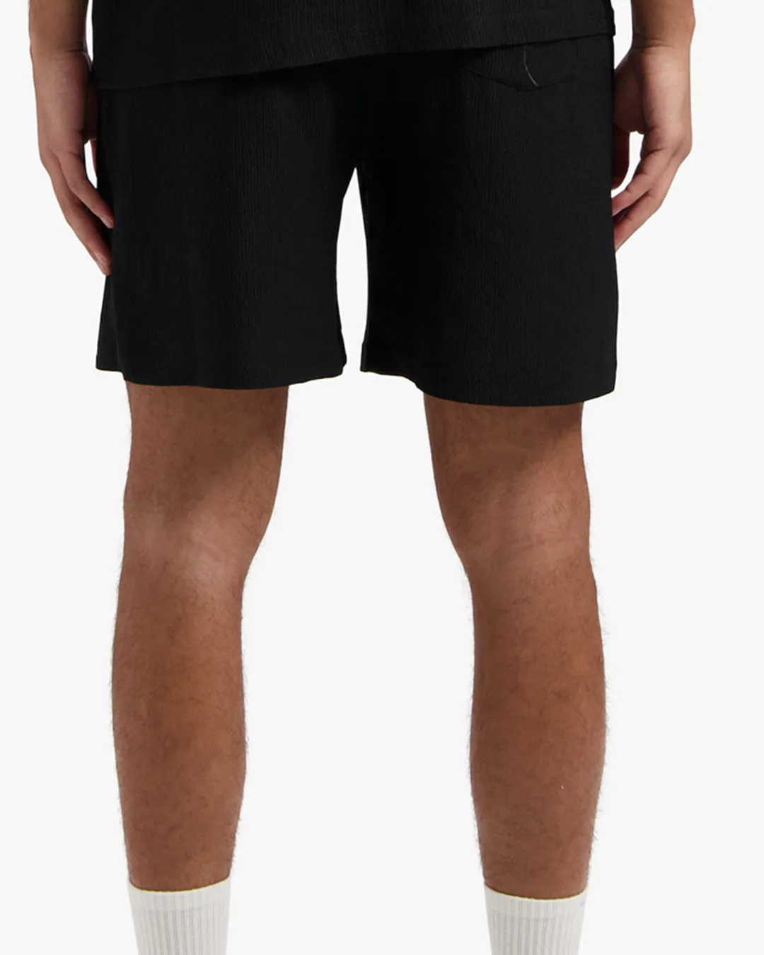 CROYEZ SEERSUCKER SHORTS - VINTAGE BLACK