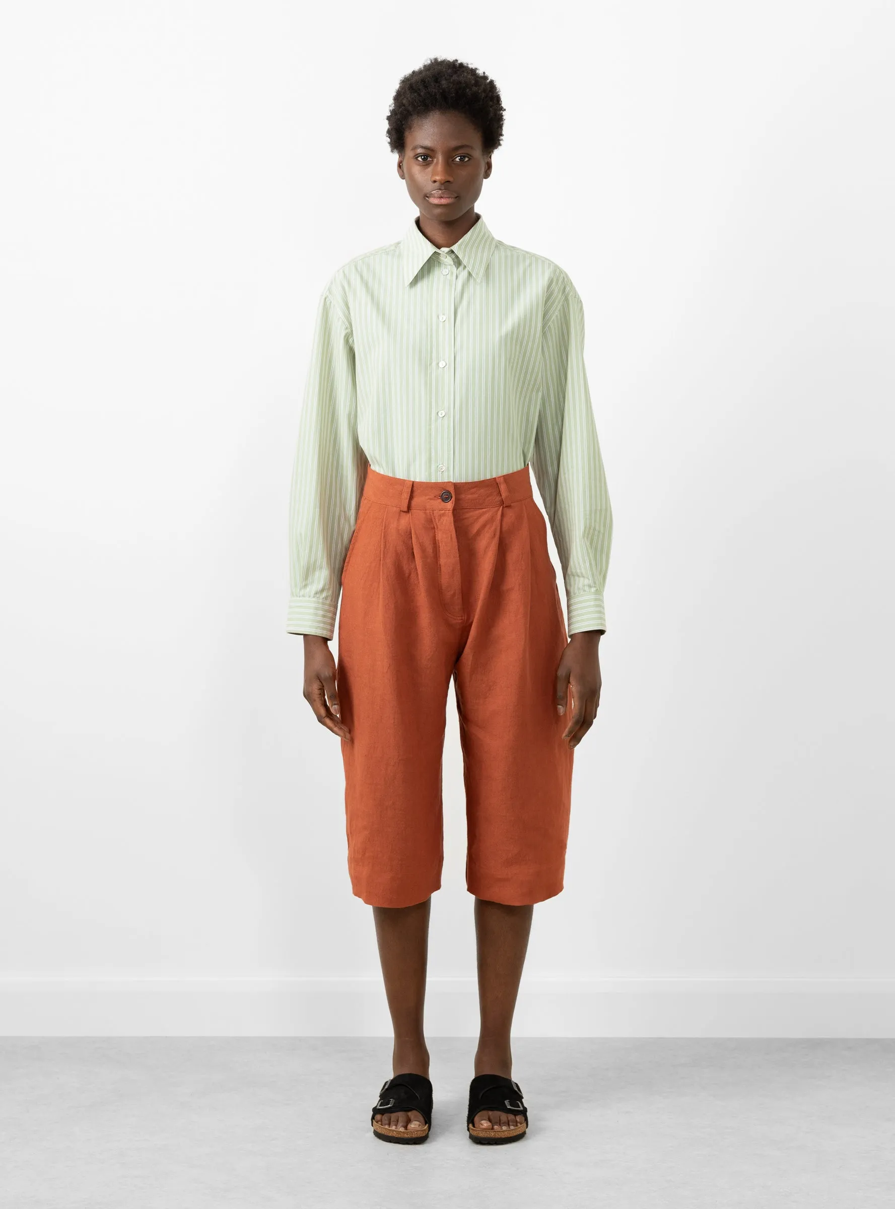 Eli Linen Shorts Terracotta