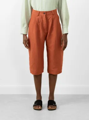 Eli Linen Shorts Terracotta