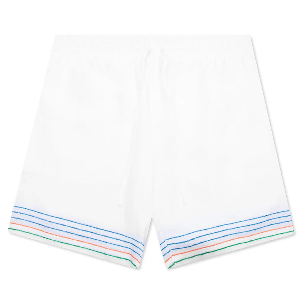 Embroidered Linen Shorts - Le Fil De La Musique