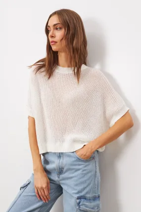 EMERSYN ELBOW SLEEVE SWEATER - LINE