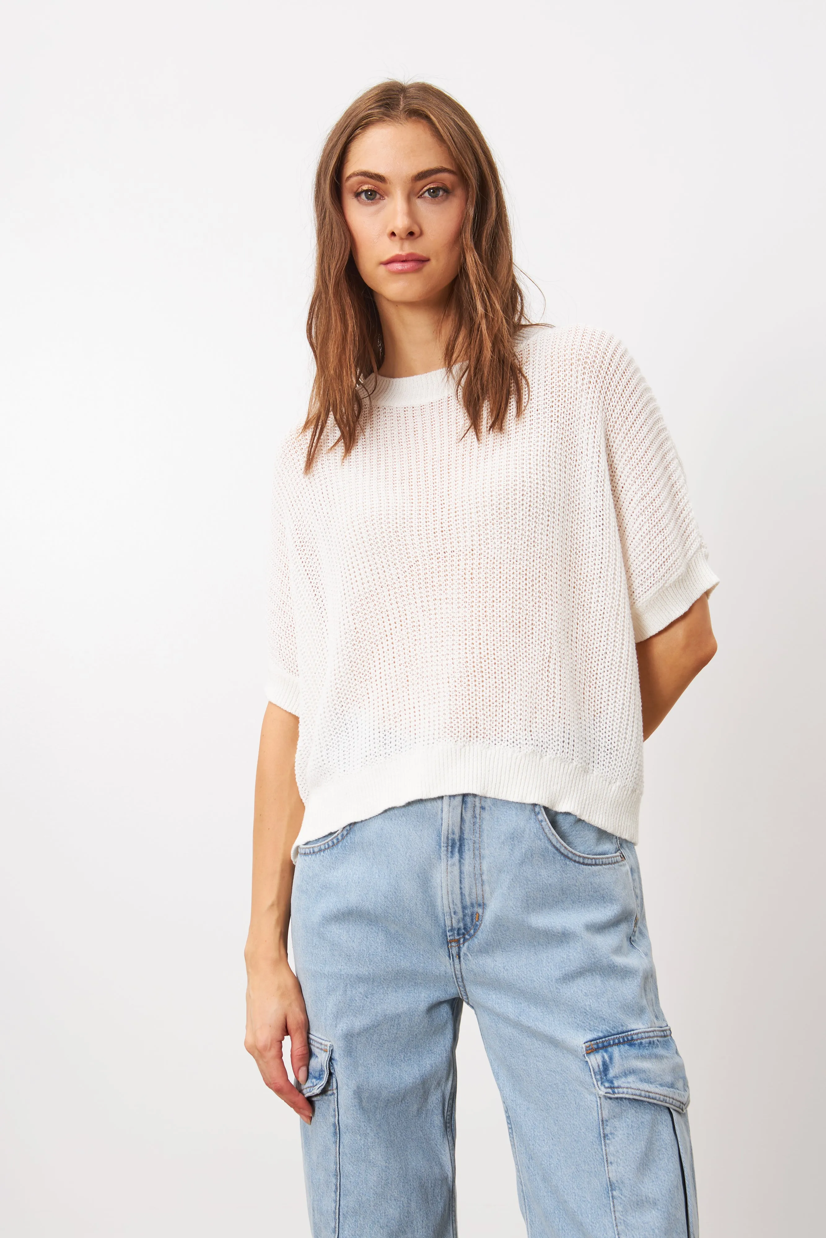 EMERSYN ELBOW SLEEVE SWEATER - LINE