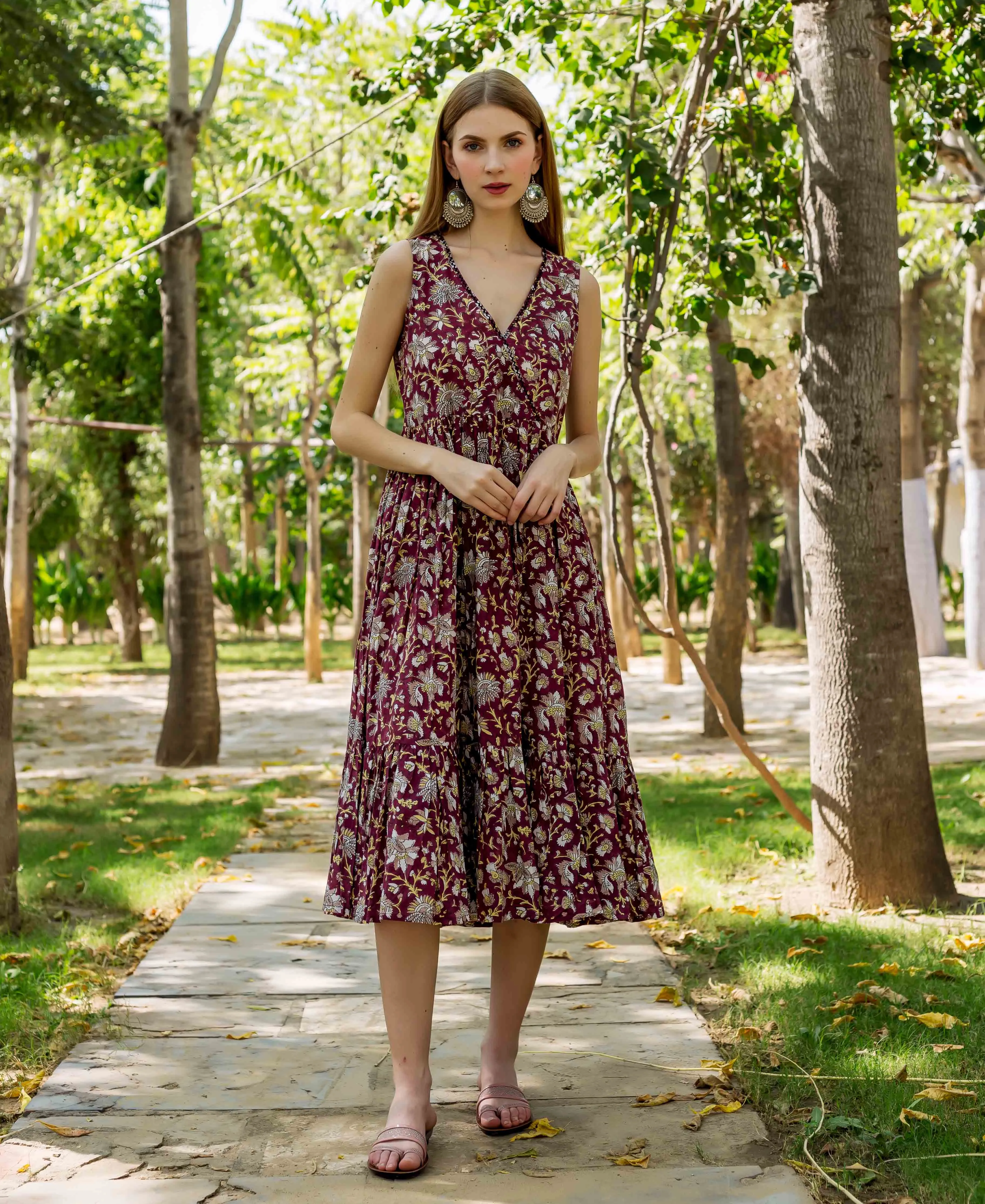 Emma Printed Tiered Dress