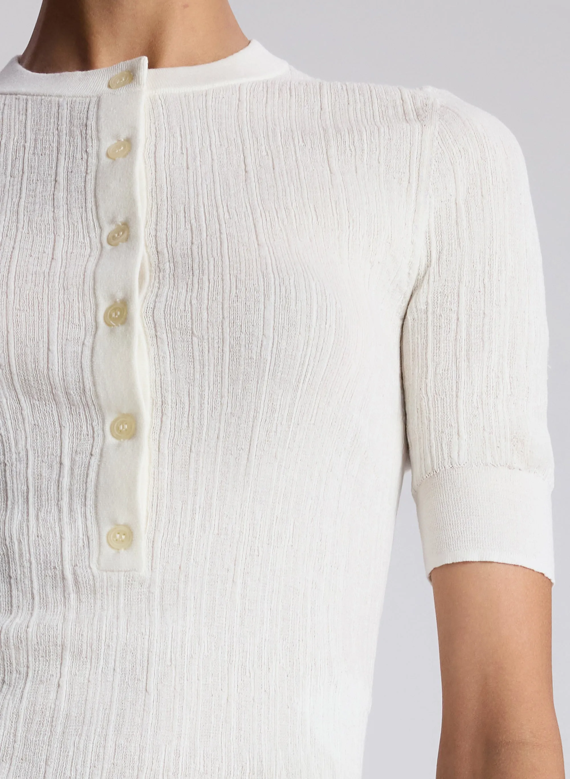 Fisher Fine Cotton Knit Top