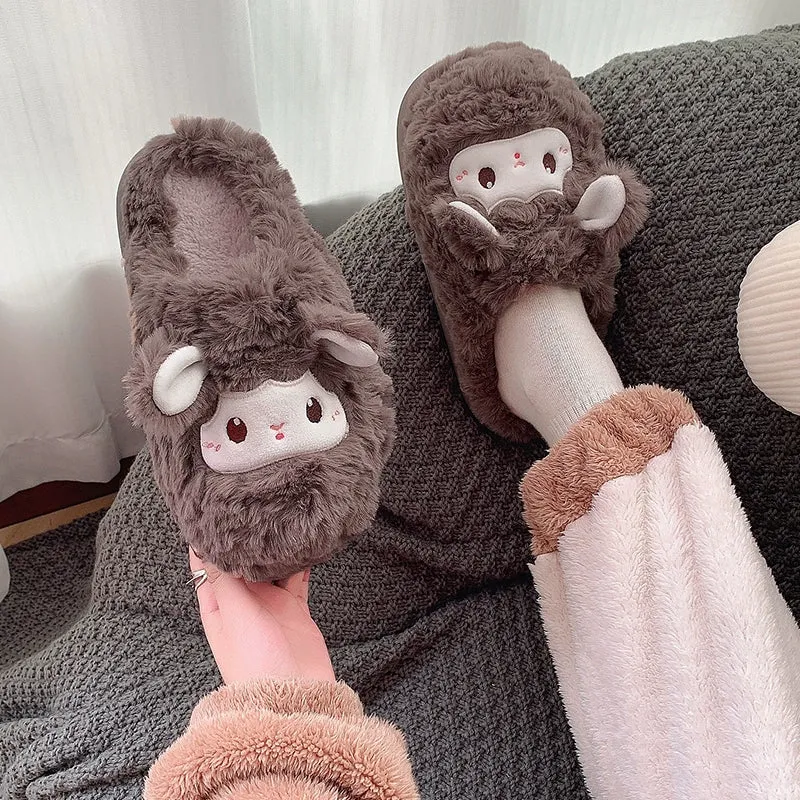 Fluffy Little Sheep Warm Slippers