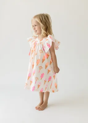 Frilly Party Girls Dress Icecream