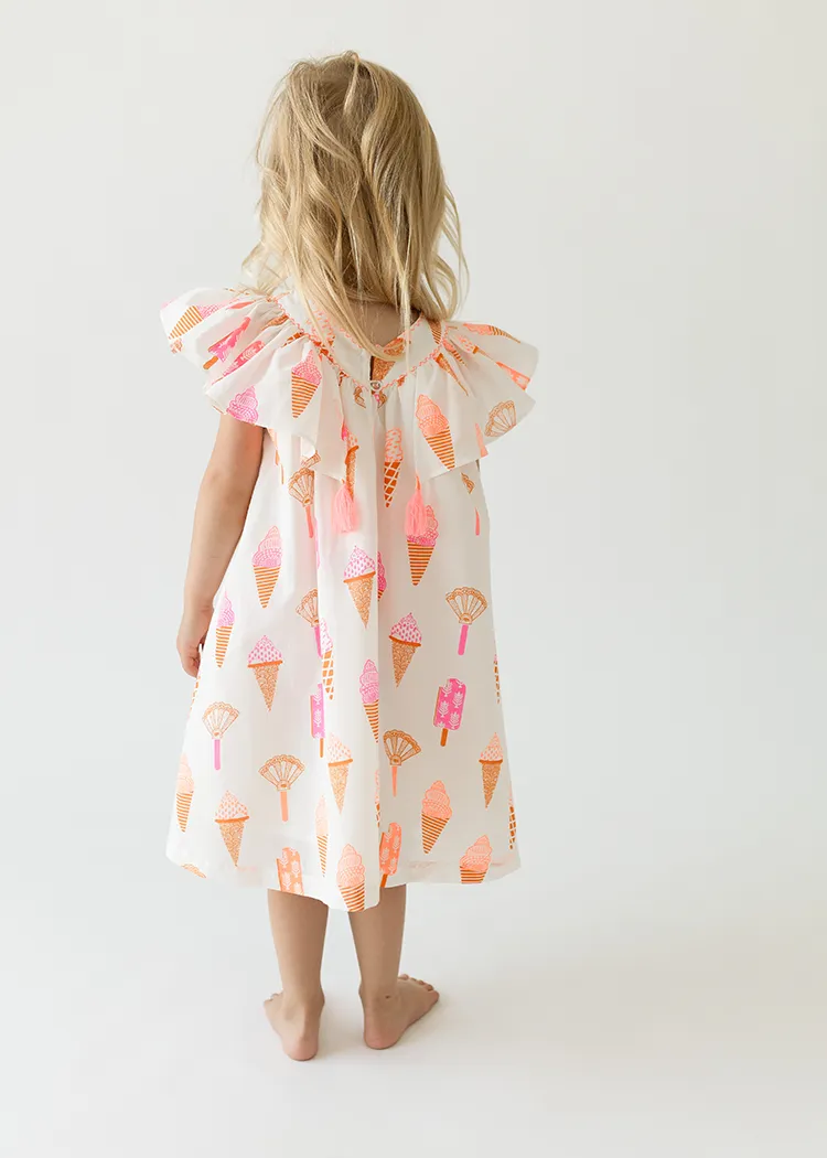 Frilly Party Girls Dress Icecream