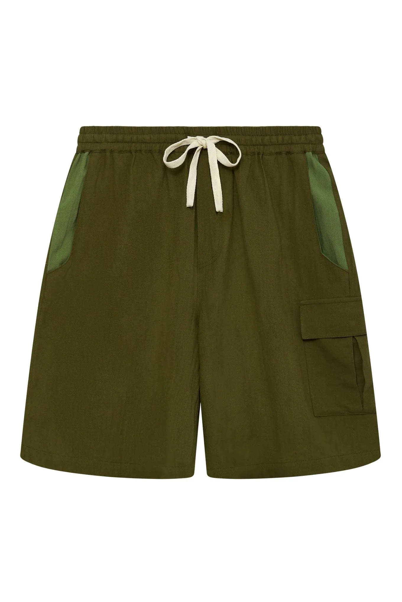 Jasper Men's Organic Cotton Patchwork Shorts | Green