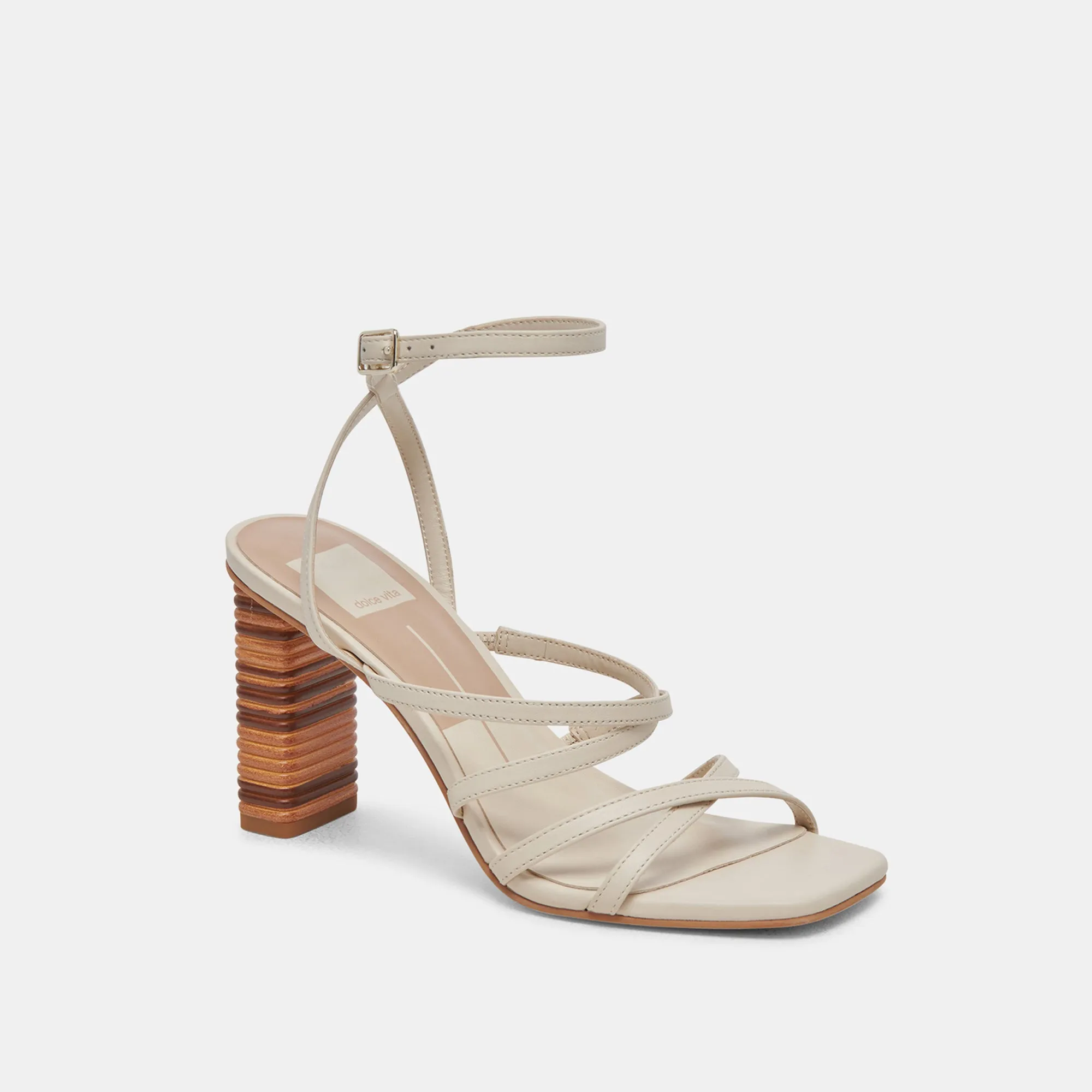 JENKO HEELS IVORY LEATHER