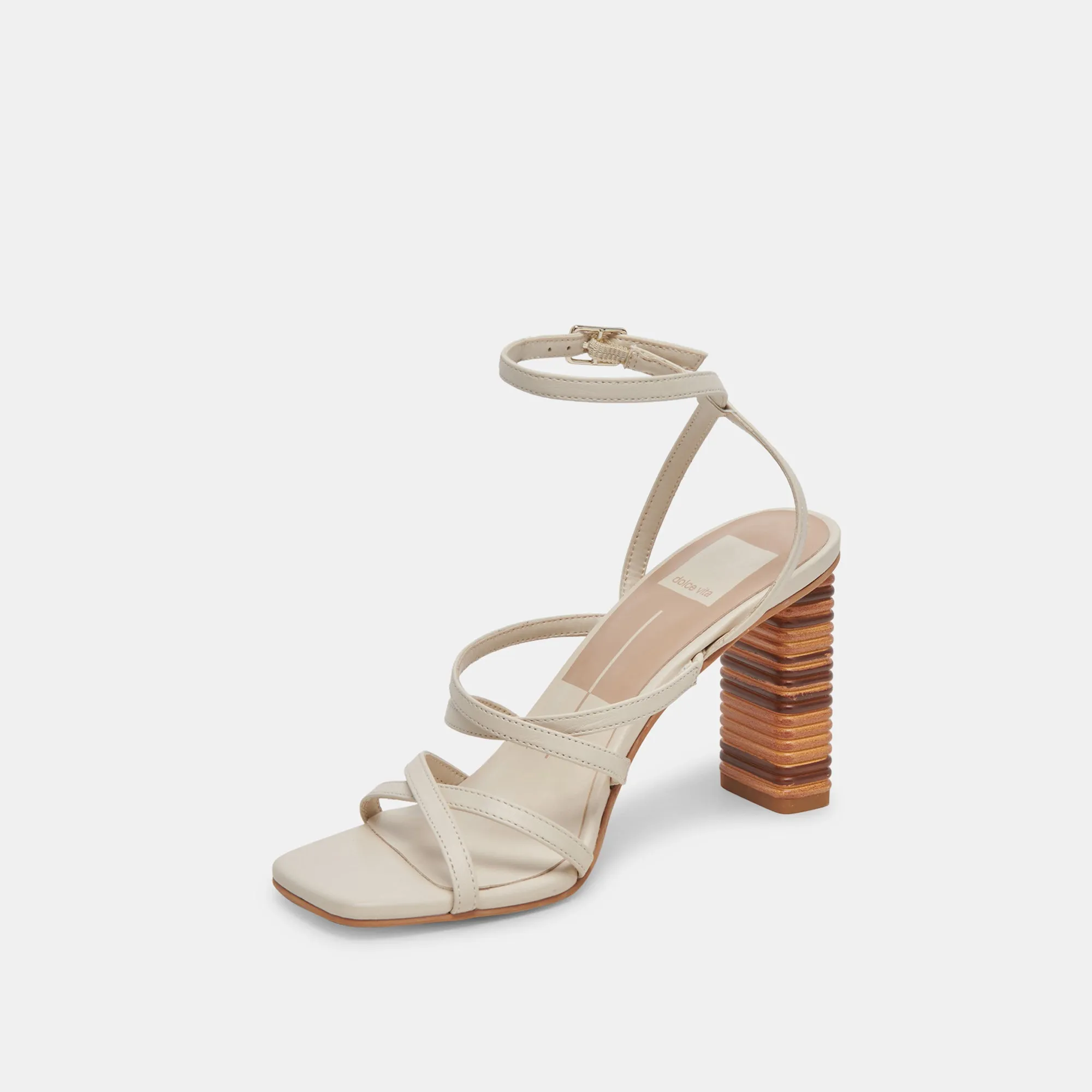 JENKO HEELS IVORY LEATHER