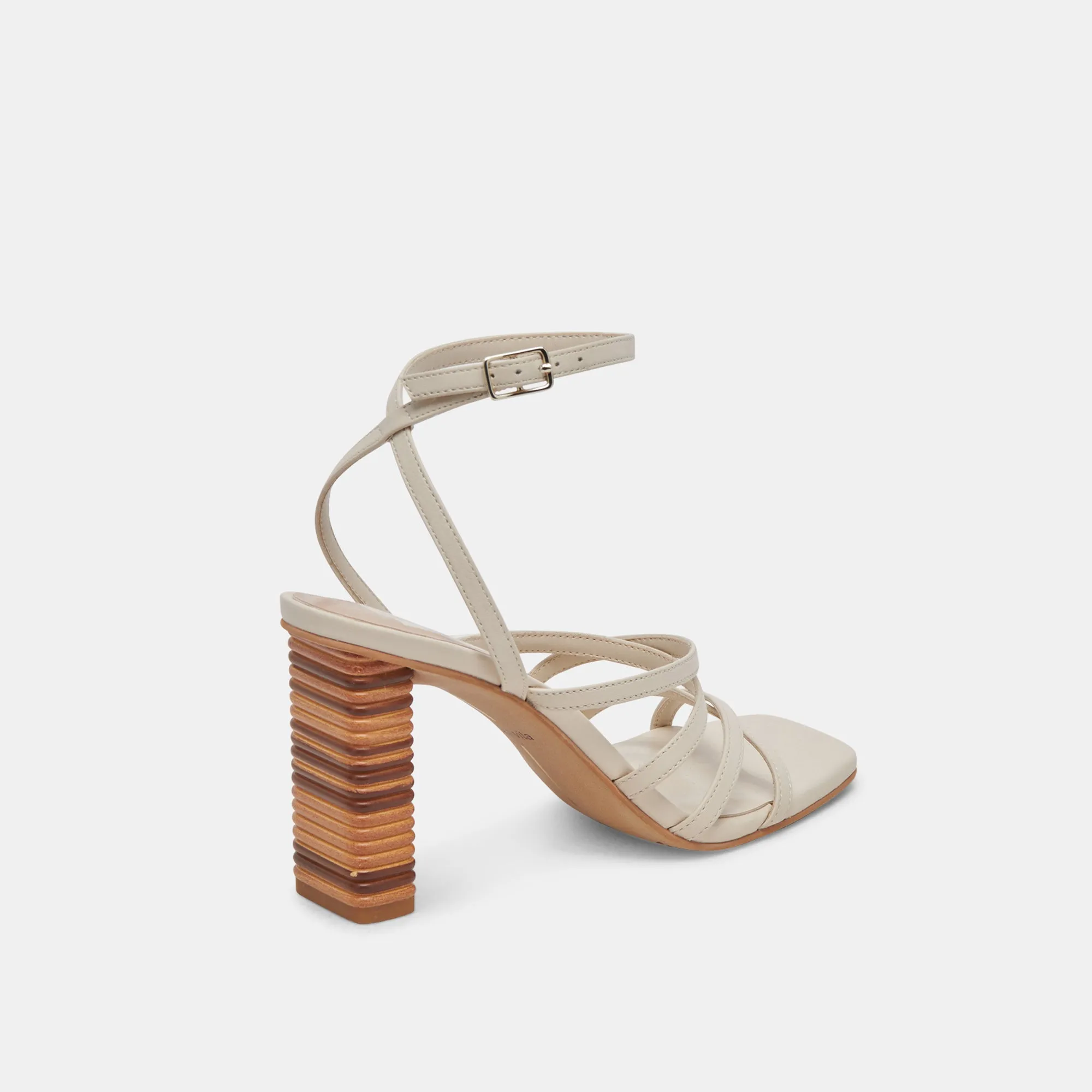 JENKO HEELS IVORY LEATHER