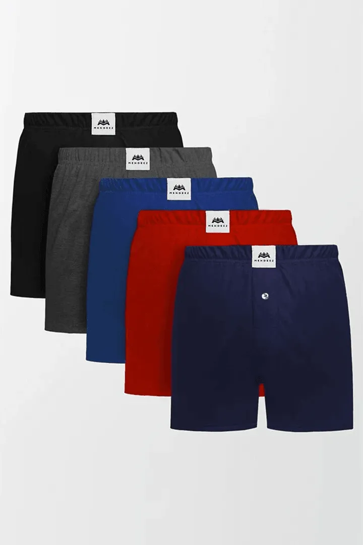 Jersey Boxer Shorts - Multicolor Pack Of 5