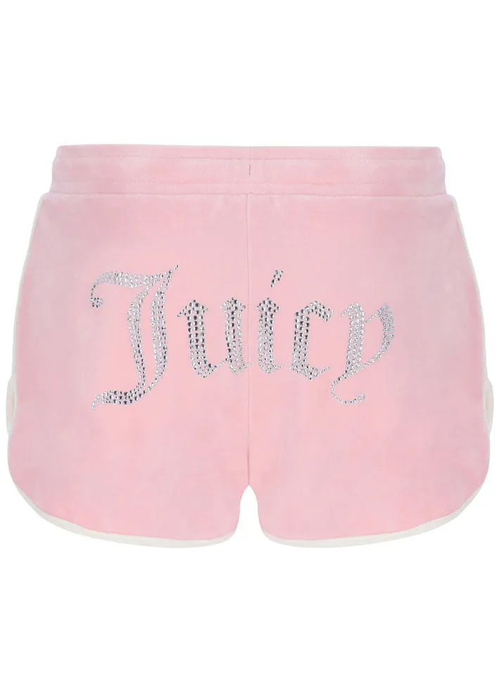 Juicy Couture Stevie Contrast Diamante Shorts - Almond Blossom