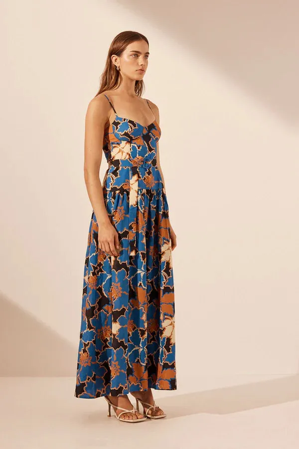 Karla Panelled Bustier Maxi Dress