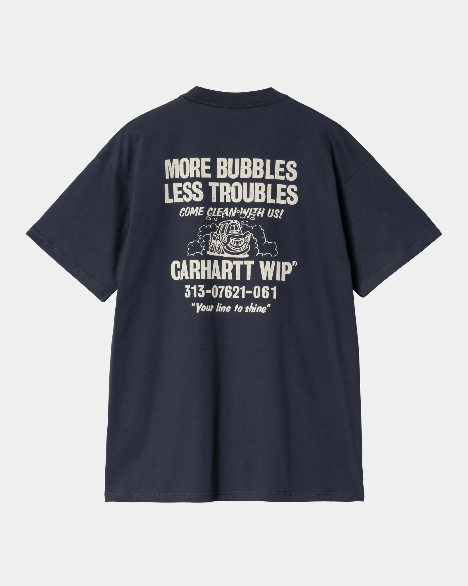 Less Troubles T-Shirt | Blue / Wax