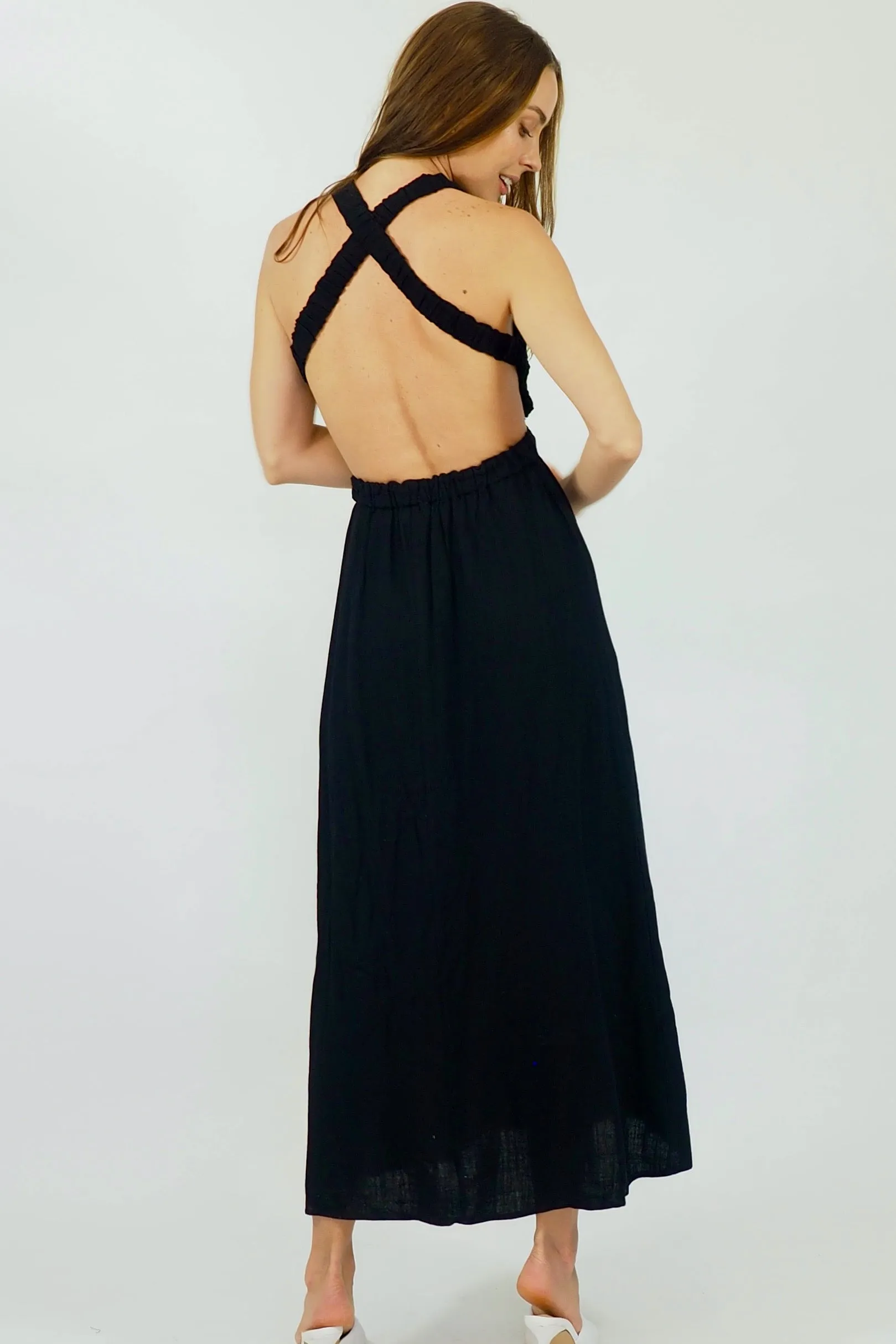 Lili Maxi Backless - Black