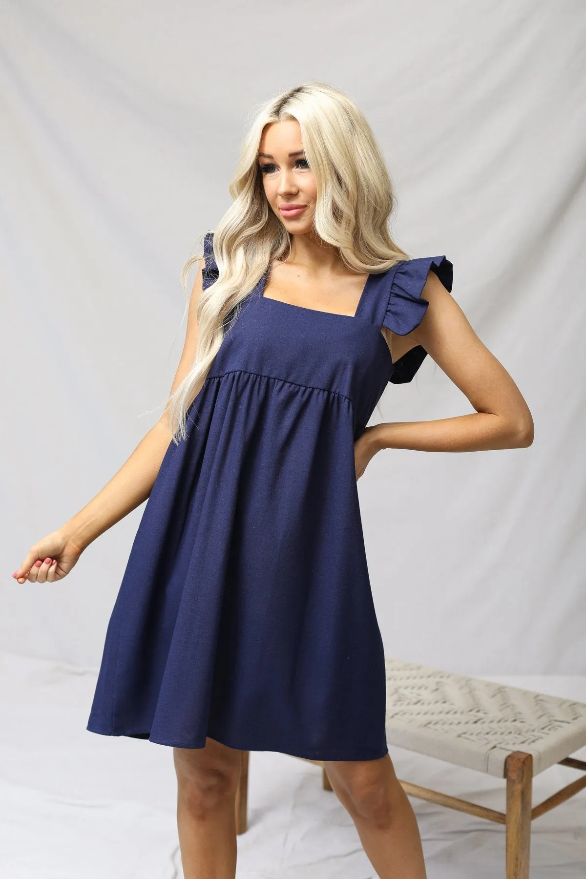 Linen Babydoll Dress