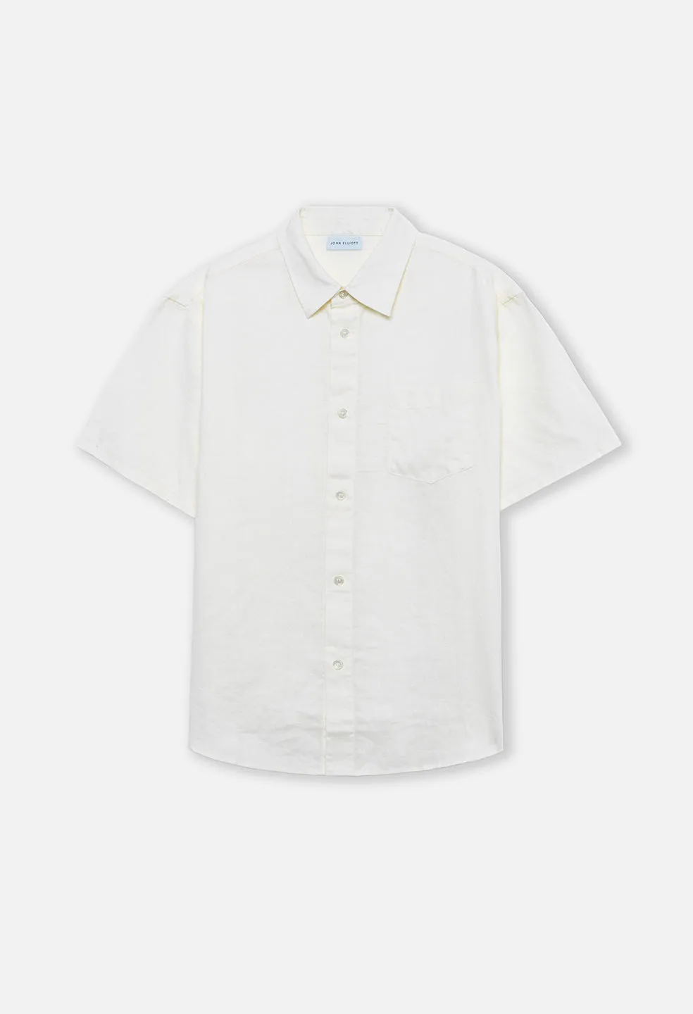 Linen SS Cloak Button Up / Ivory