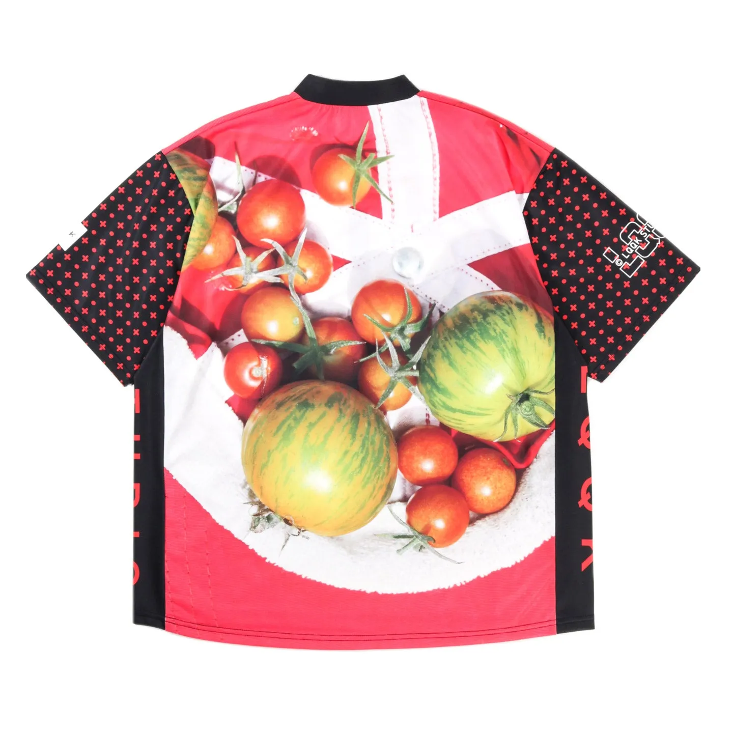 Eye-catching LQQK Studio Loose Tomato Print Cycling Jersey - Stand Out on the Road!