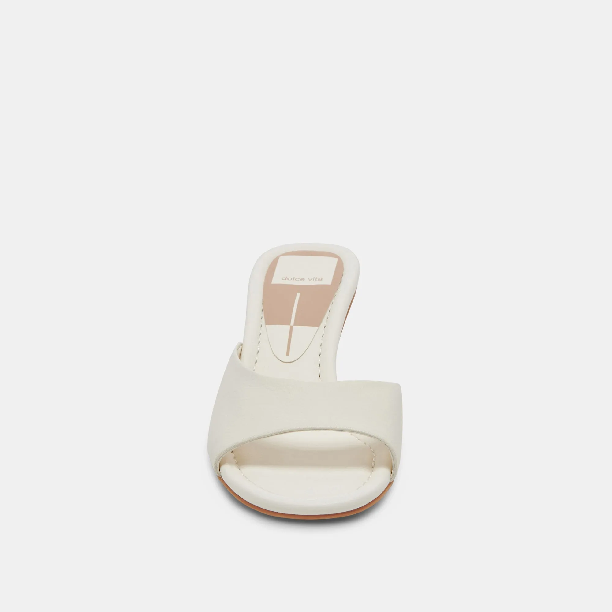 MACOY HEELS WHITE LEATHER