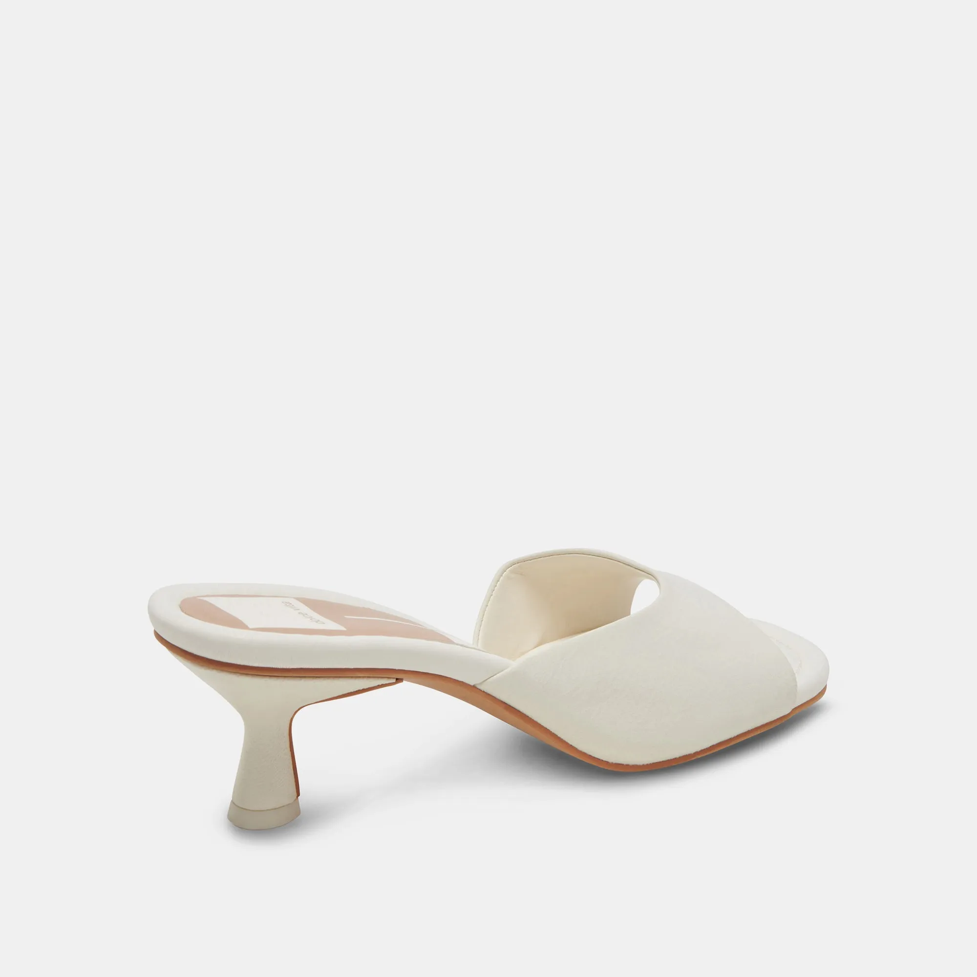 MACOY HEELS WHITE LEATHER