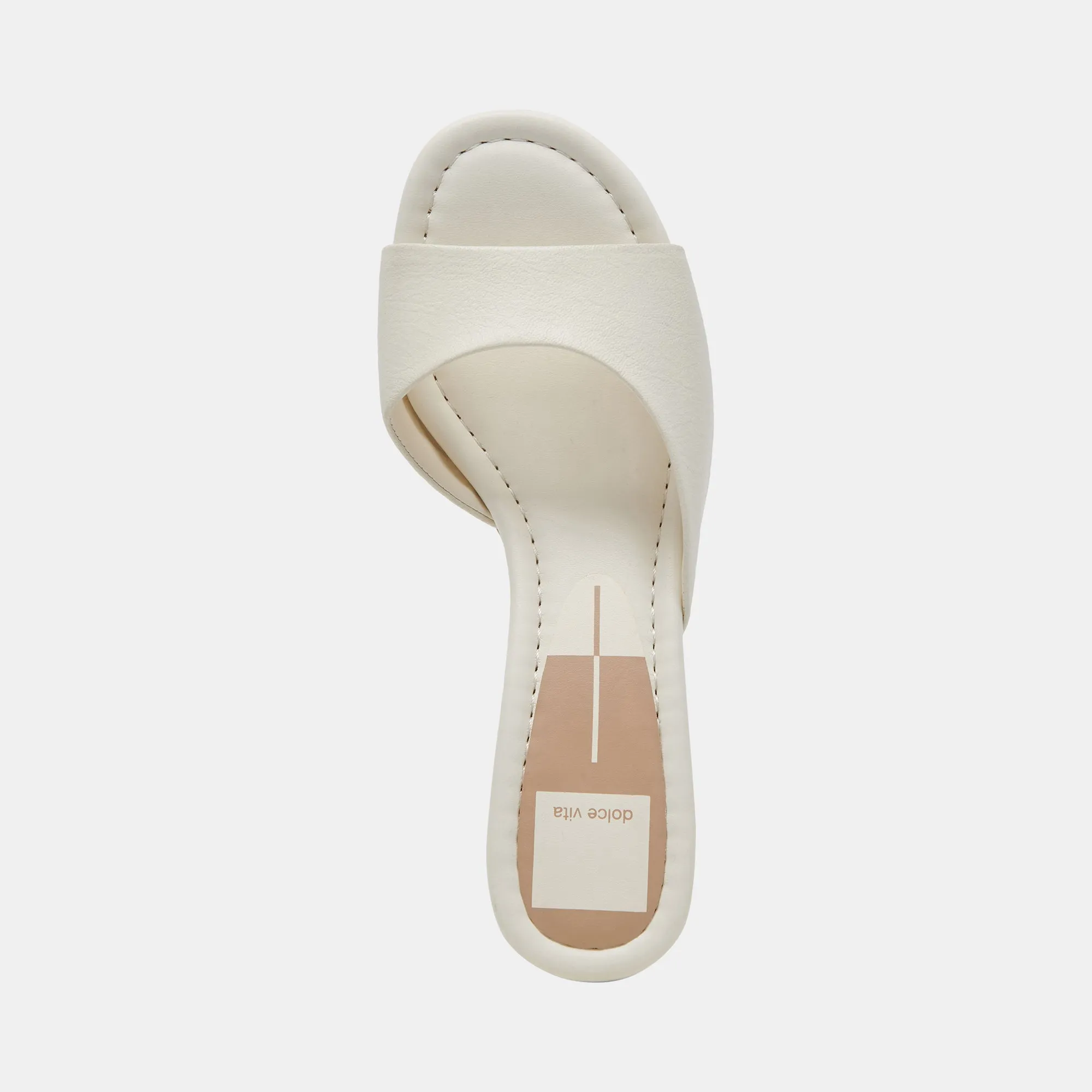 MACOY HEELS WHITE LEATHER