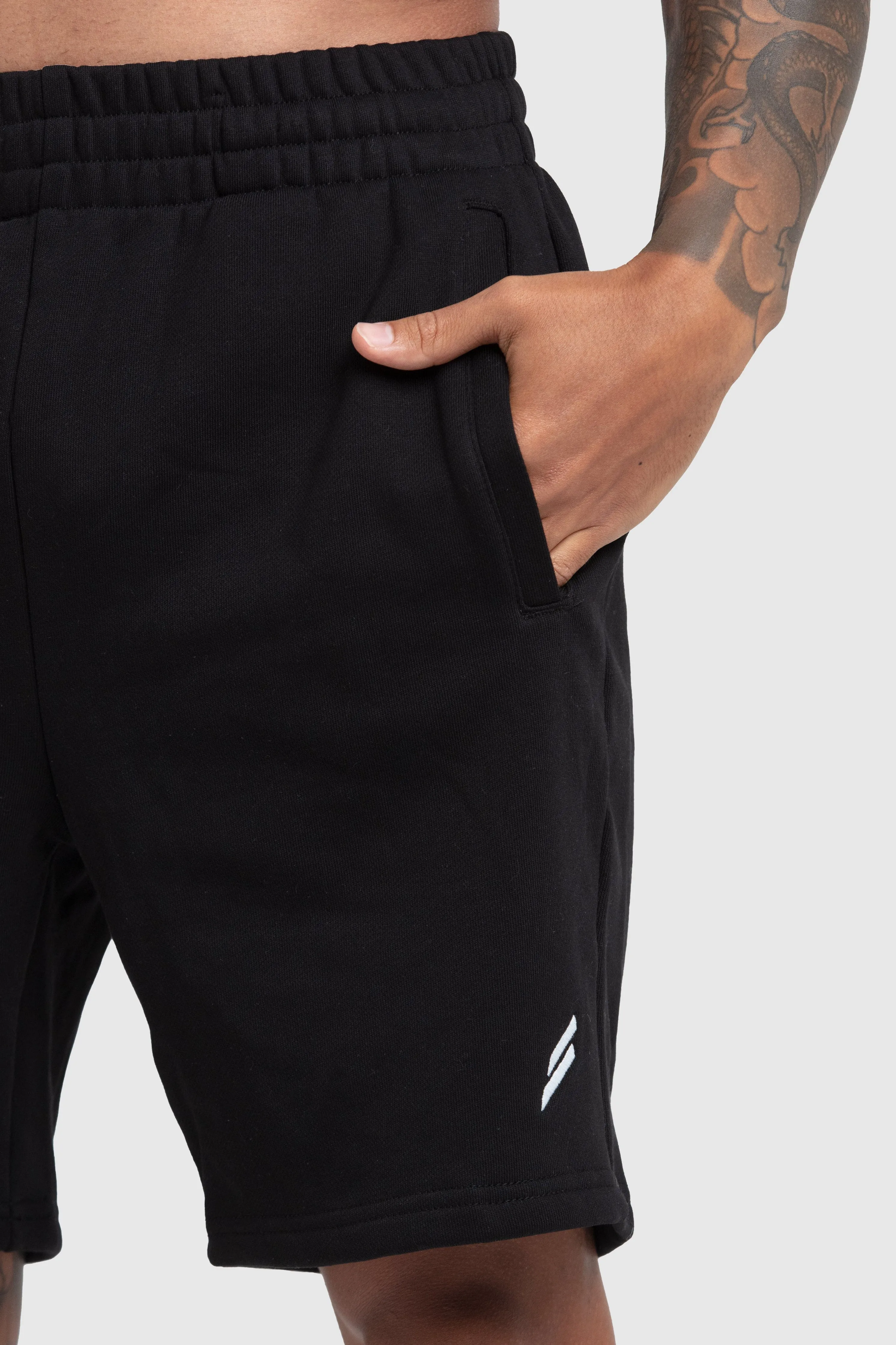 Men's Essential Cotton Shorts - Black