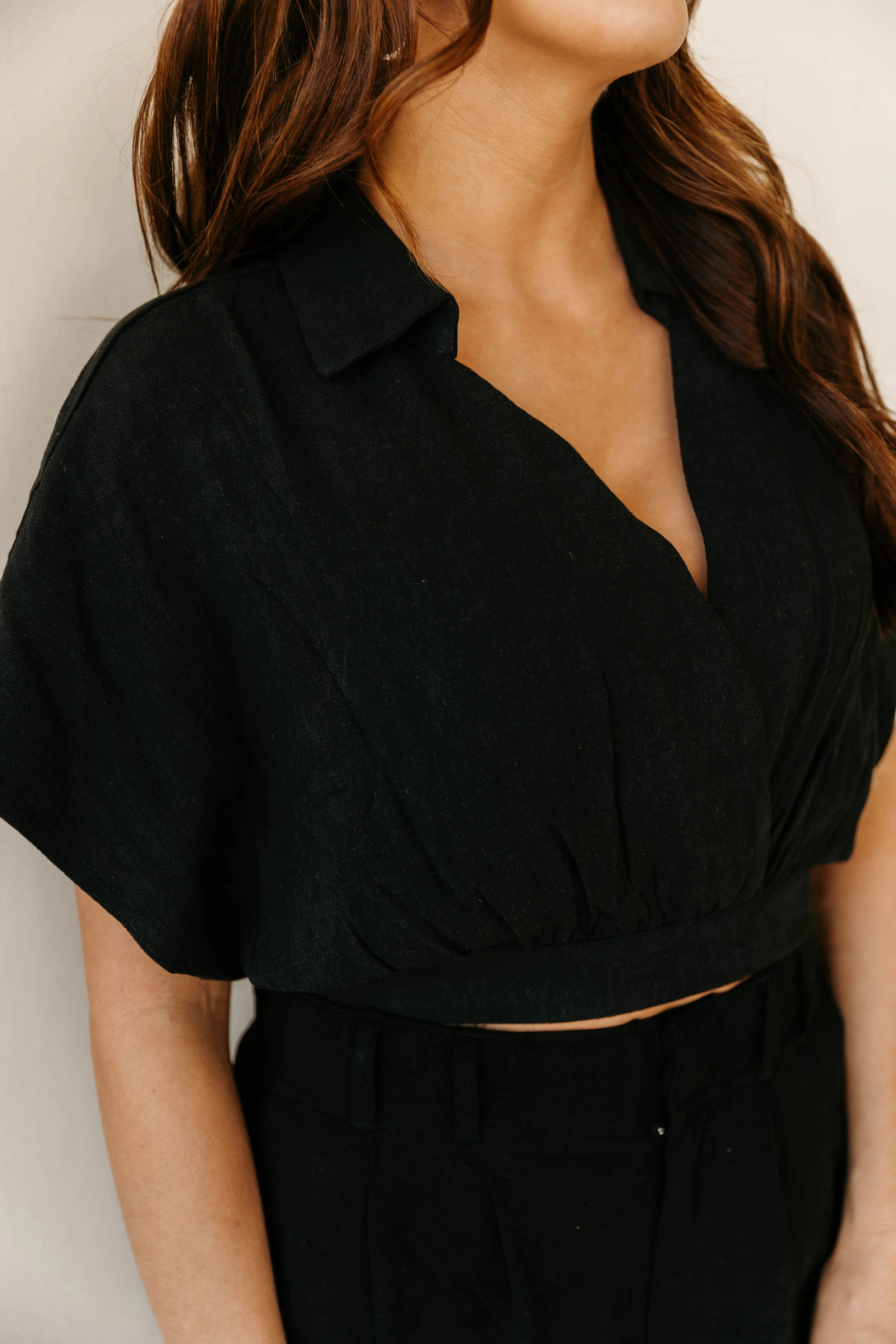 Move Over Surplice Crop Blouse - Final Sale 50% off