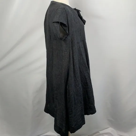 Nuovo Borgo Grey Linen Midi Dress