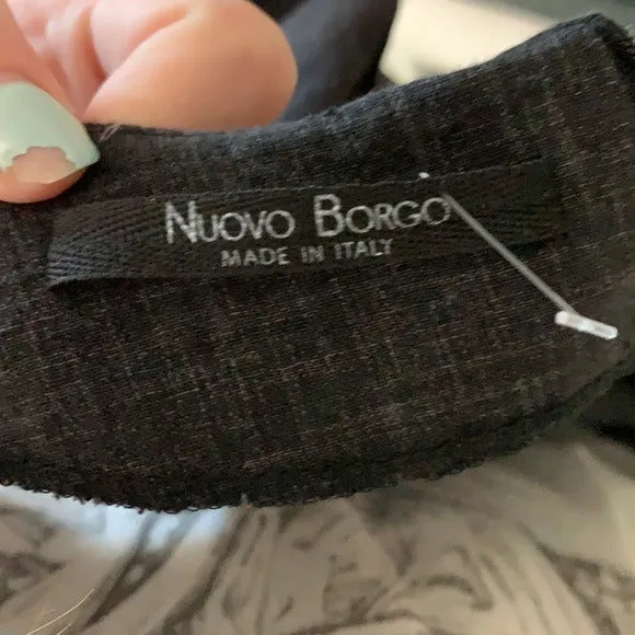 Nuovo Borgo Grey Linen Midi Dress