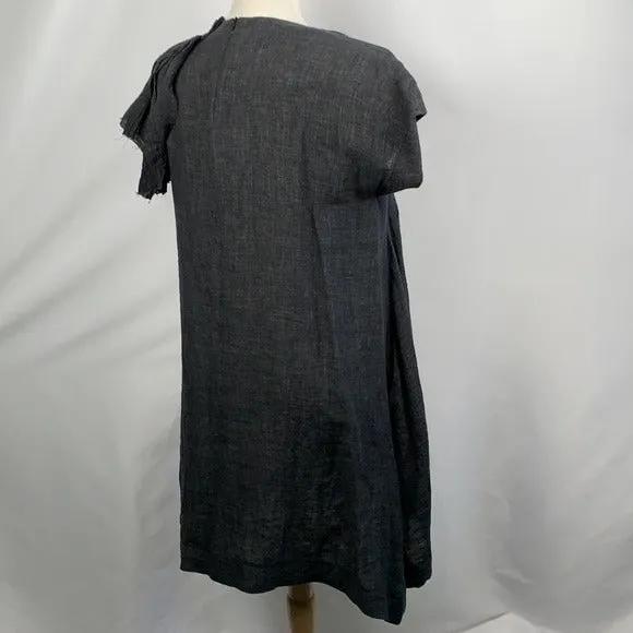 Nuovo Borgo Grey Linen Midi Dress